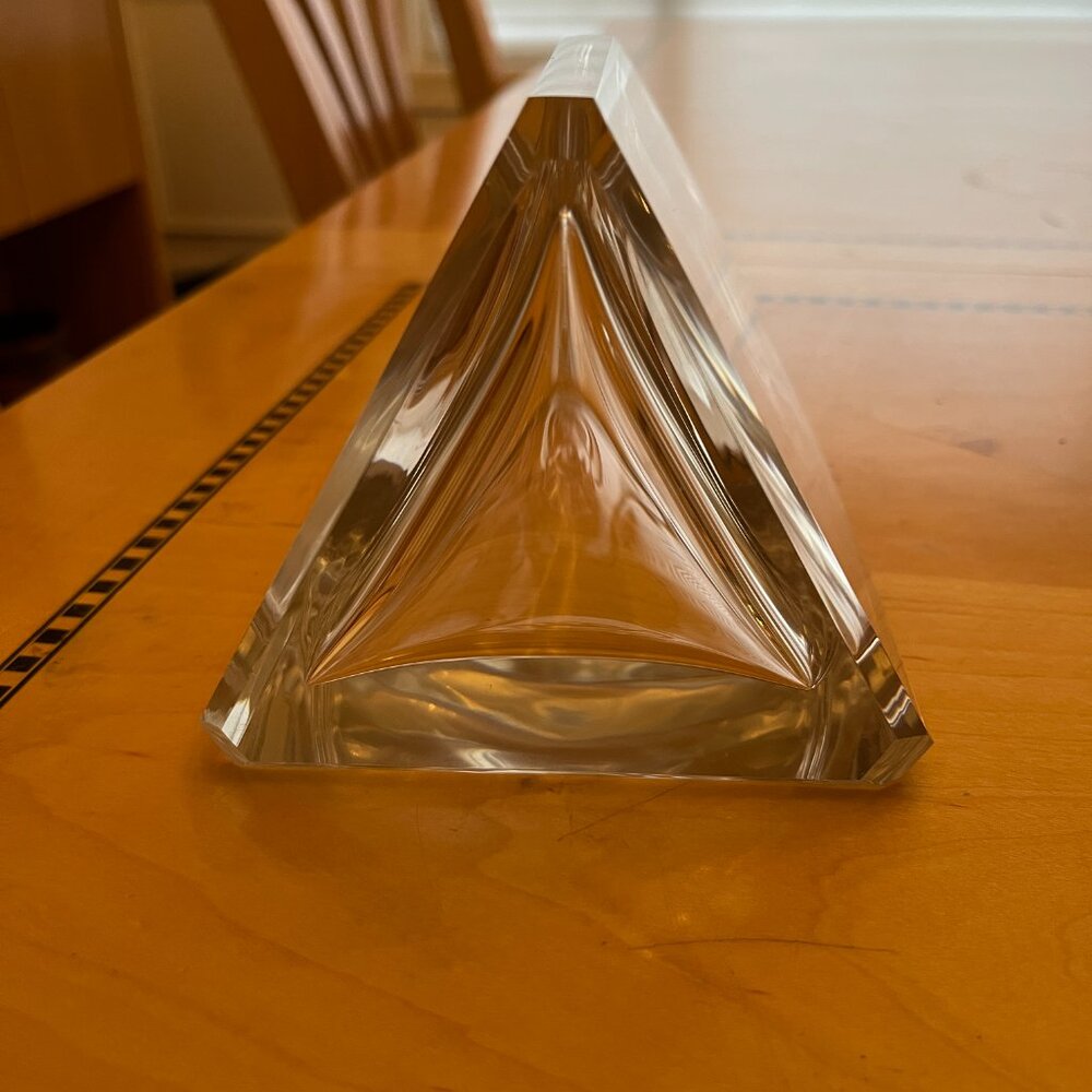 Atlantis Lead Crystal Triangular Decanter - Picture 2 of 3